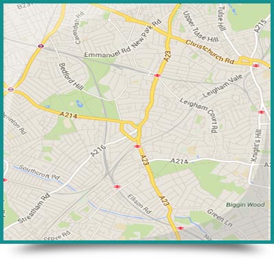 Streatham locksmith map